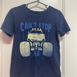 OshKosh B'gosh 5T Kid’s Navy Monster Truck Graphic Short Sleeve Tee
